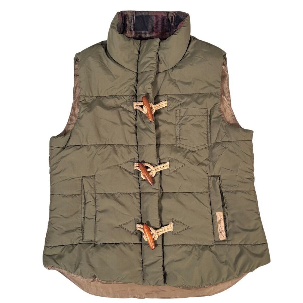 Legendary Whitetails Women's Quilted Toggle Vest Green Size M Casual